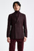 Red Super 100's Wool Kenton Jacket Sonata - View 1