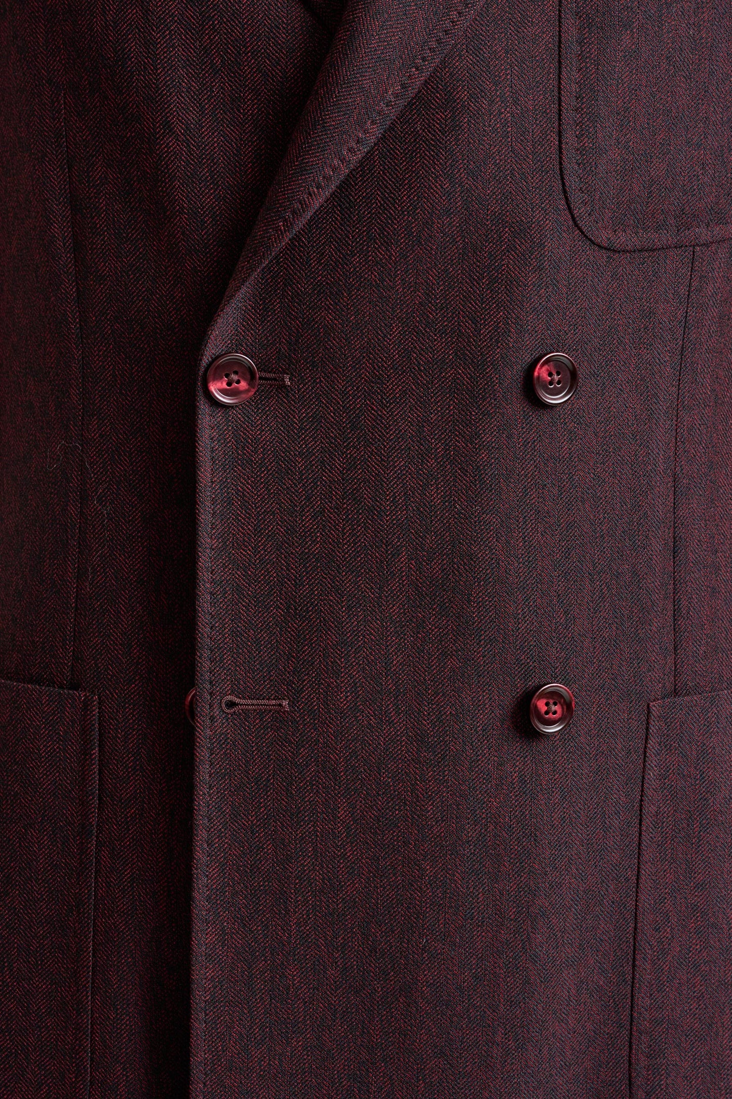 Red Super 100's Wool Kenton Jacket Sonata