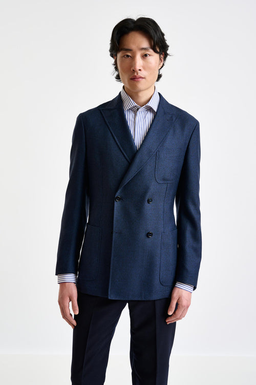 Blue Wool Kenton Jacket Autumn Leaves - View 3