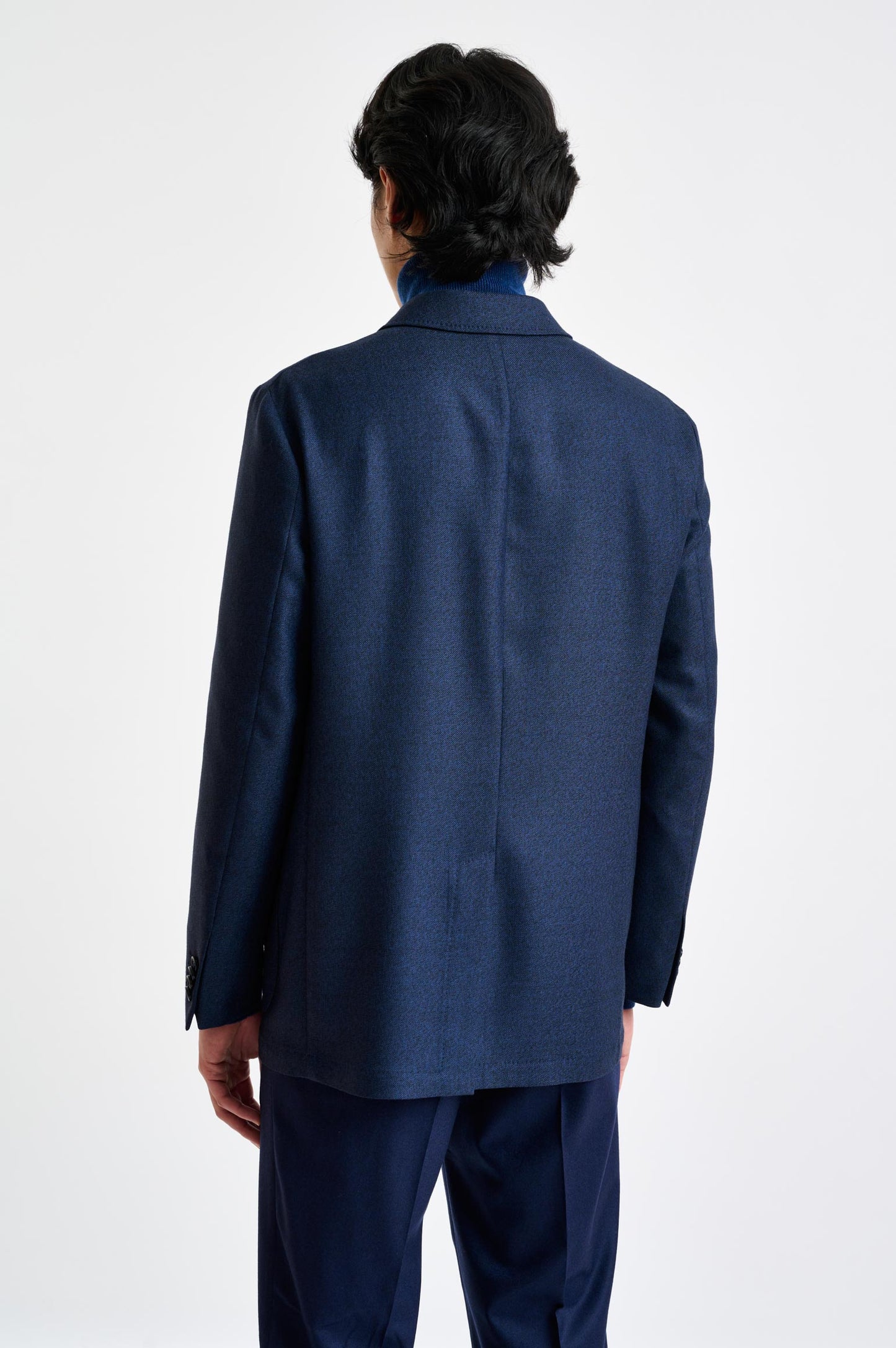 Blue Wool Chelsea Shirt Jacket Harmony