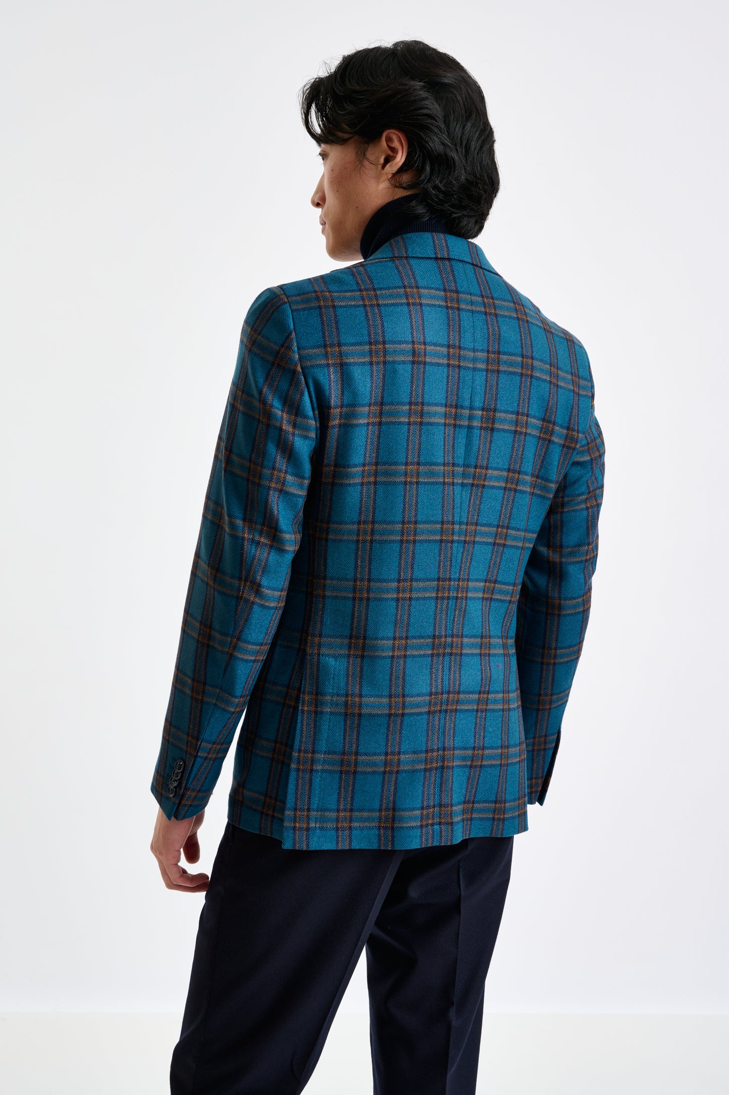 Blue Wool & Cashmere Soho Jacket Escape - View 8