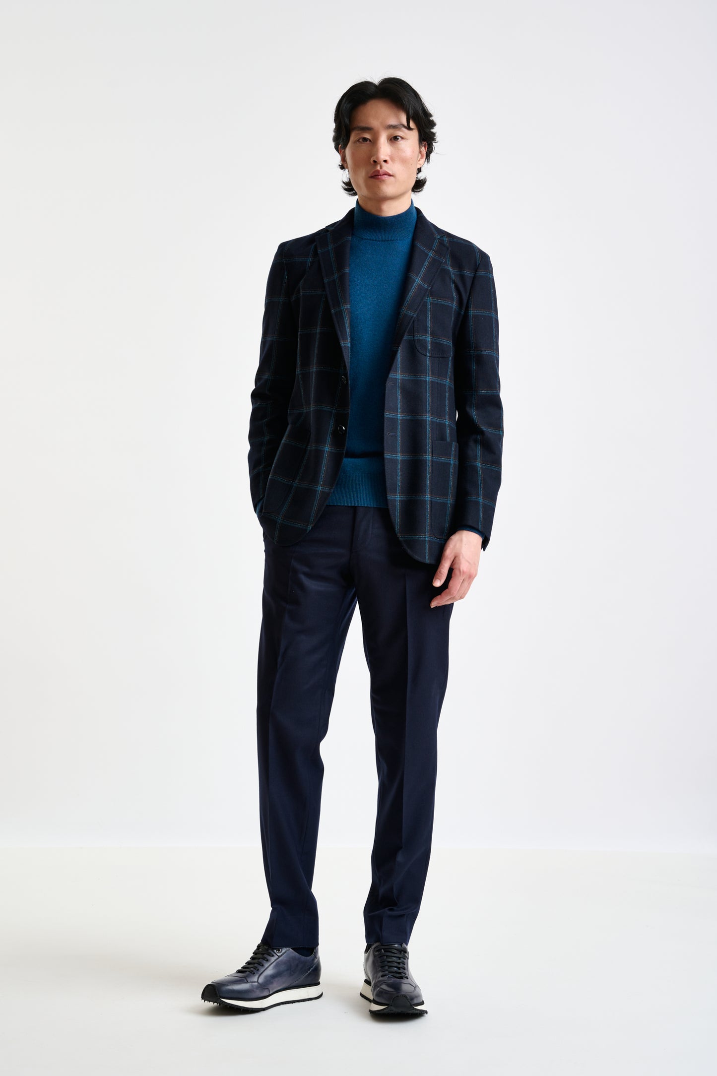 Blue Wool & Cashmere Kenton Jacket Escape