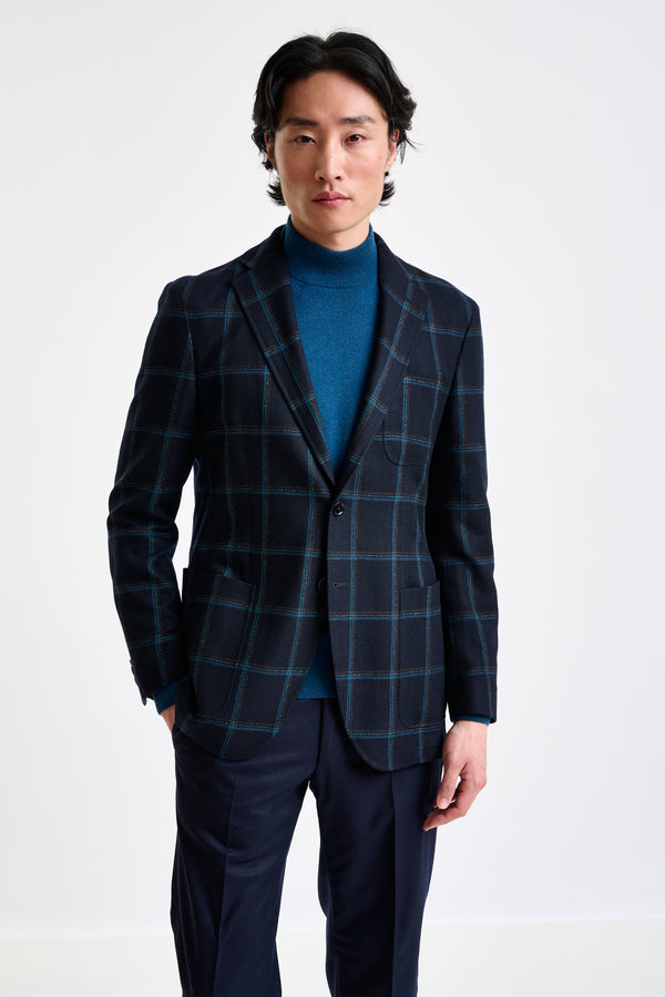 Veste Kenton Bleue En Laine Et Cachemire Escape