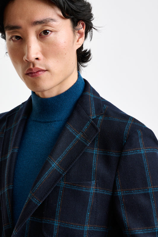 Blue Wool & Cashmere Kenton Jacket Escape - View 4