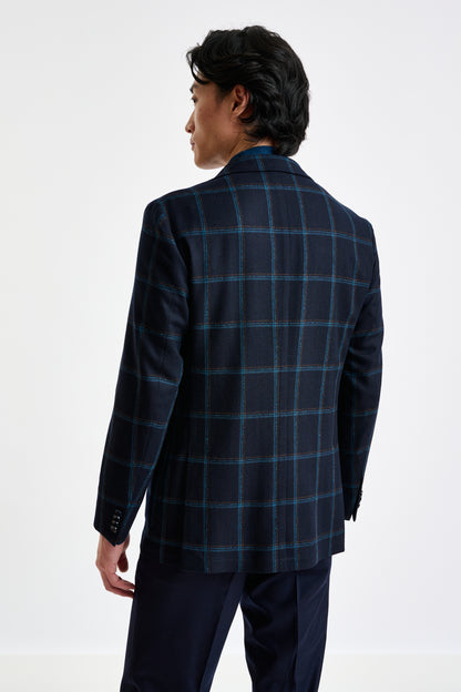 Blue Wool & Cashmere Kenton Jacket Escape - View 7