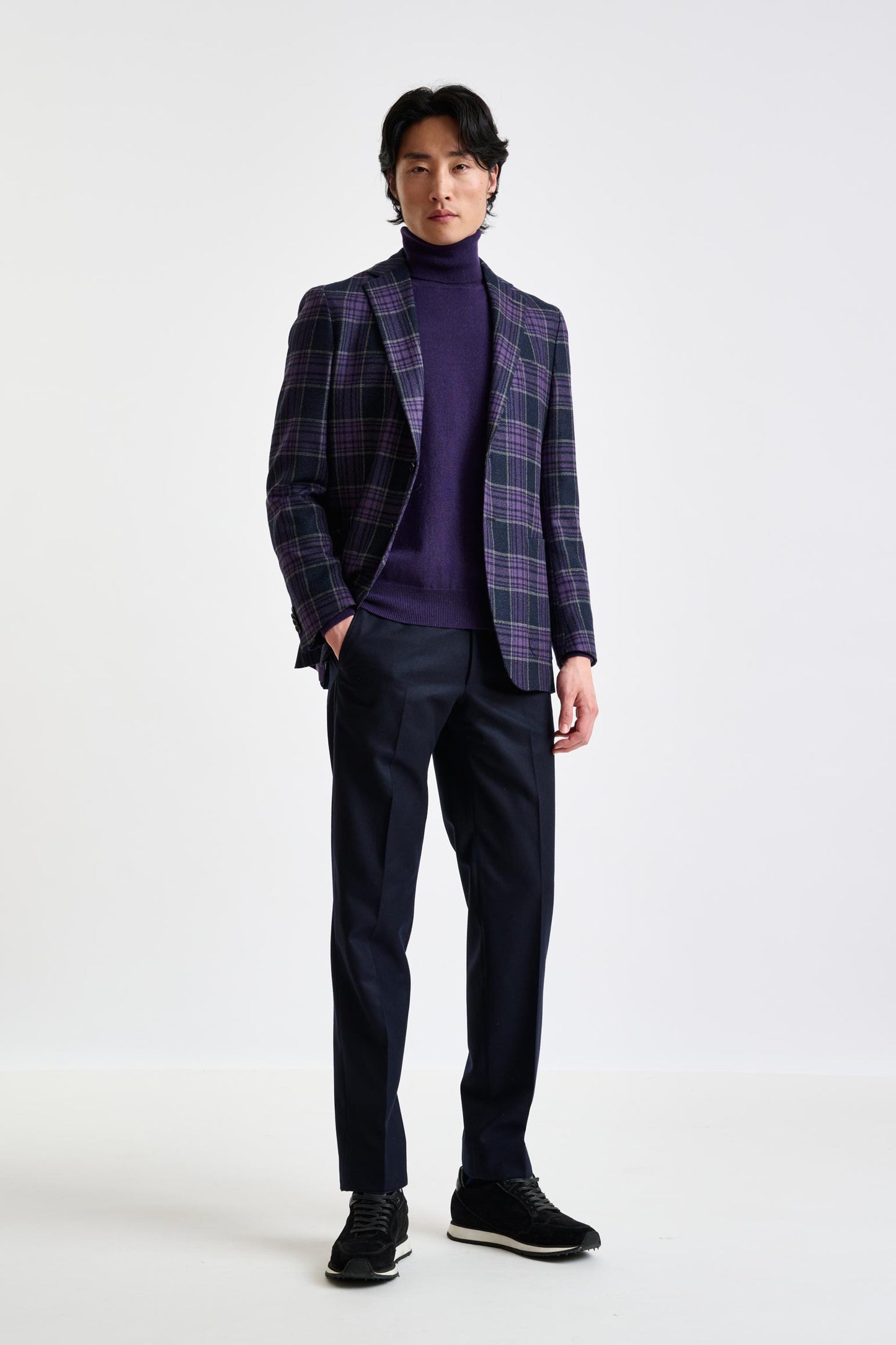 Purple Wool & Cashmere Kenton Jacket Escape