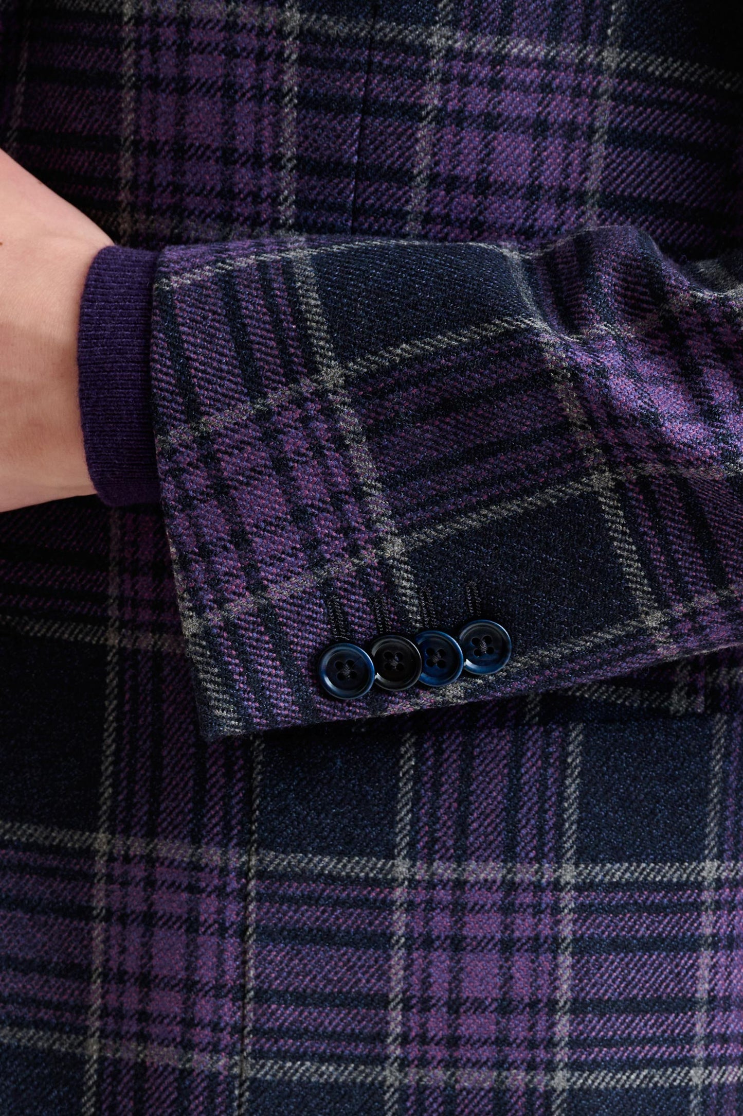 Purple Wool & Cashmere Kenton Jacket Escape