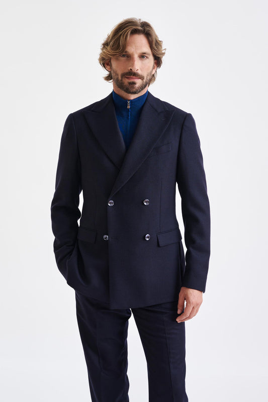 Blue Super 100's Wool Soho Jacket Sonata - View 1