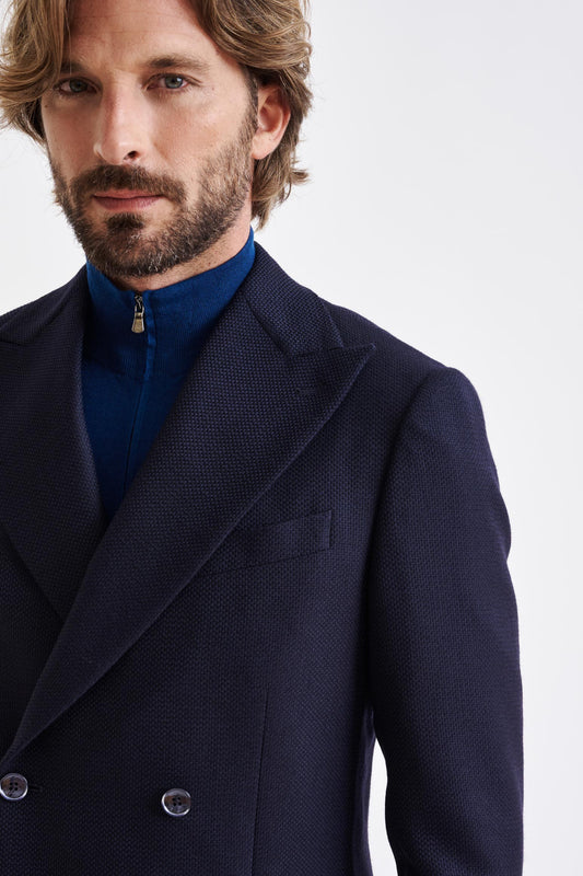 Blue Super 100's Wool Soho Jacket Sonata - View 3