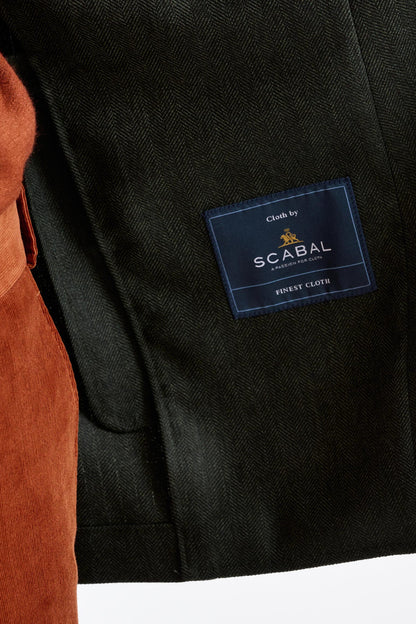 Olive Green Super 100's Wool Kenton Jacket Sonata - View 7