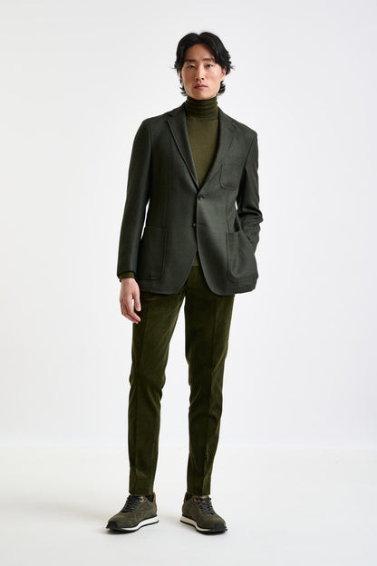 Green Super 100's Wool Kenton Jacket Sonata - View 5