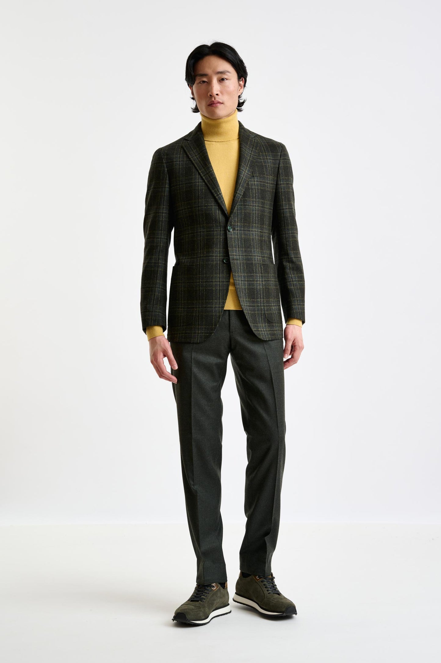 Green Check Wool & Cashmere Kenton Jacket Escape