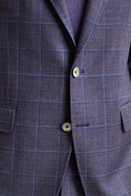 Purple Super 130's Wool Soho Jacket Hybrid - View 2