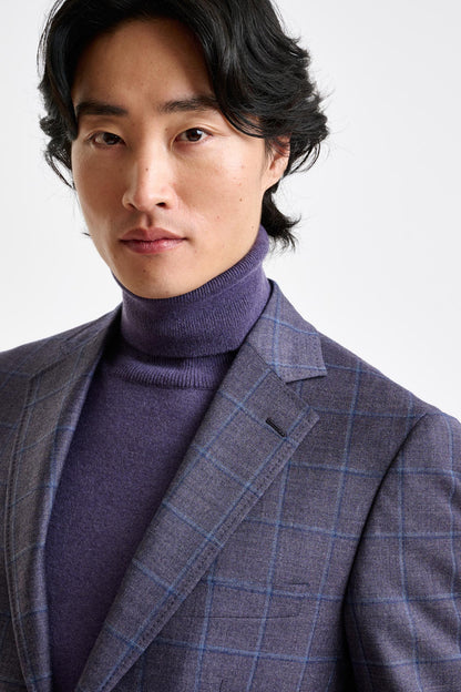 Purple Super 130's Wool Soho Jacket Hybrid - View 5