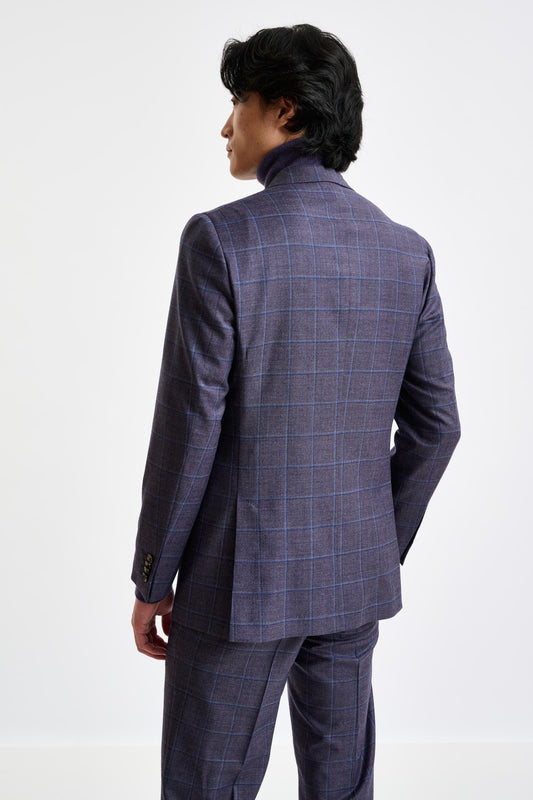 Purple Super 130's Wool Soho Jacket Hybrid - View 8