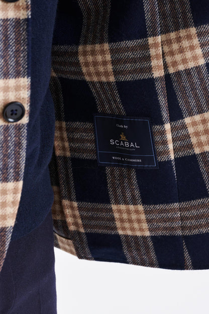 Dark Blue Wool & Cashmere Kenton Jacket Escape - View 5