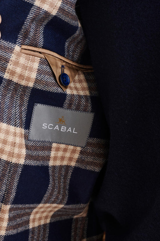 Dark Blue Wool & Cashmere Kenton Jacket Escape - View 6