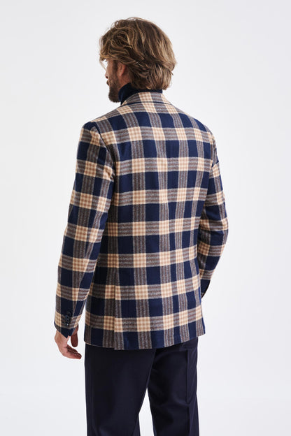 Dark Blue Wool & Cashmere Kenton Jacket Escape - View 7