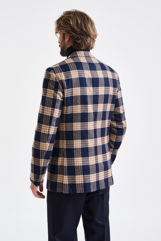 Dark Blue Wool & Cashmere Kenton Jacket Escape - View 7