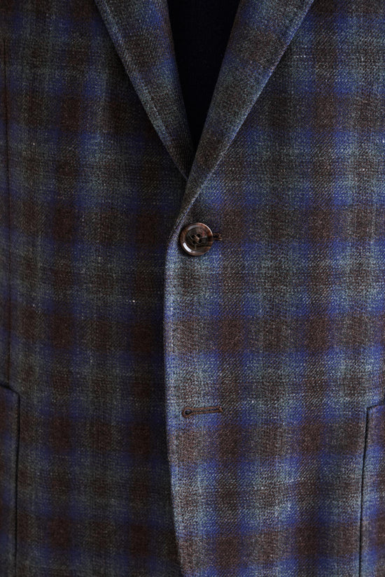 Medium Blue  Wool & Cashmere Kenton Jacket Escape - View 4