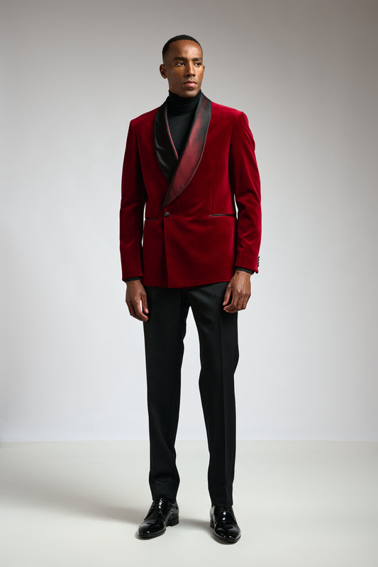 Red Soho Tuxedo Velvets - View 1