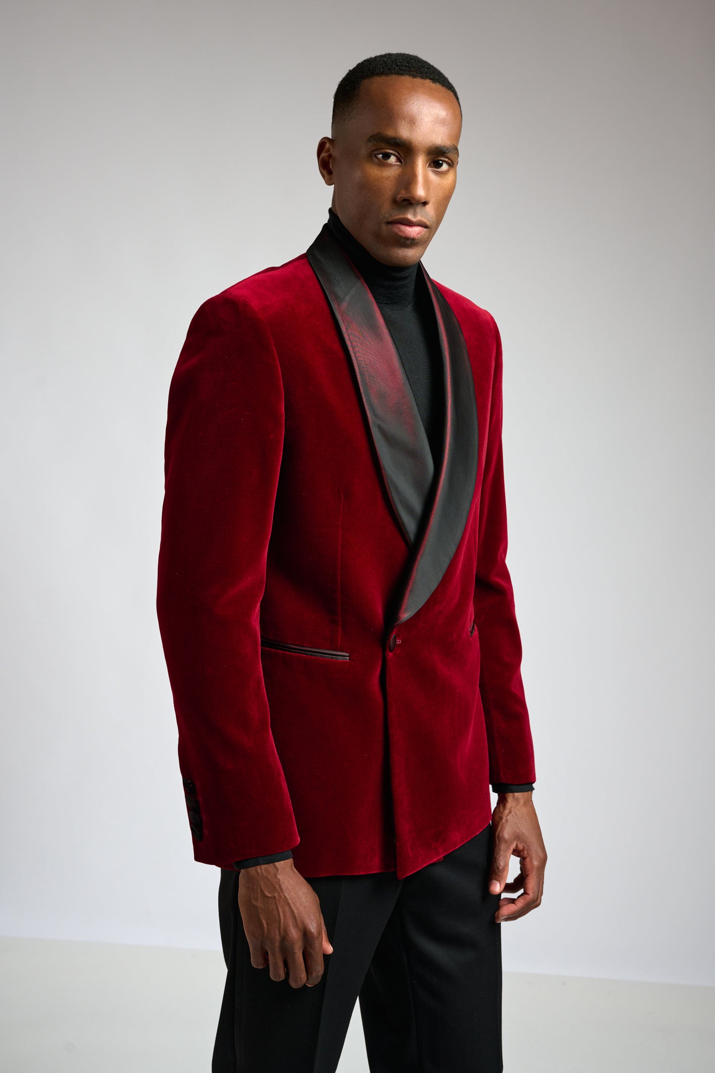 Red Cotton Soho Tuxedo Velvets