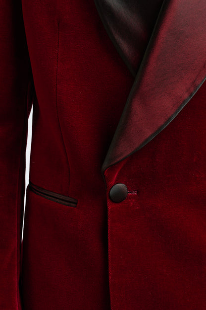 Red Soho Tuxedo Velvets - View 4