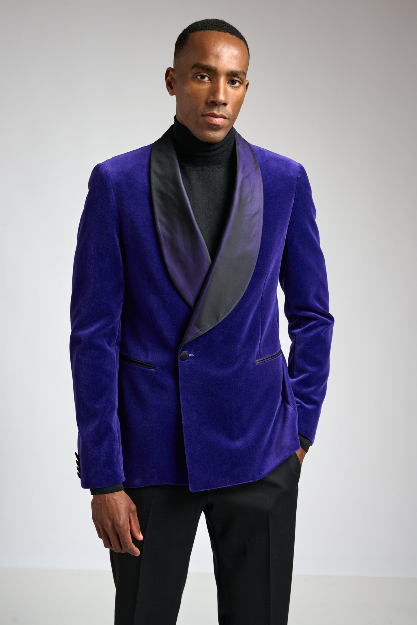 Blue Cotton Soho Tuxedo Velvets