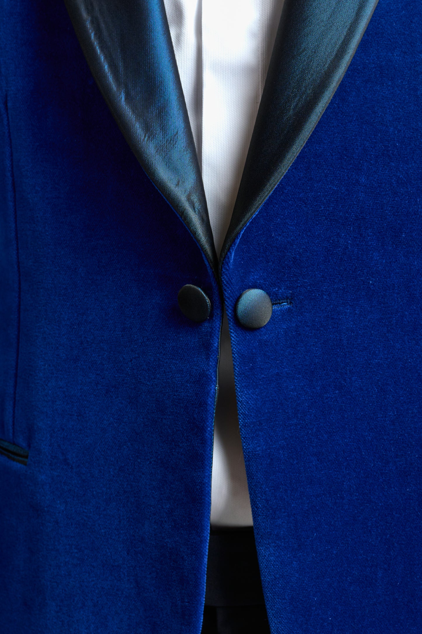 Medium Blue Cotton Kenton Tuxedo Velvets