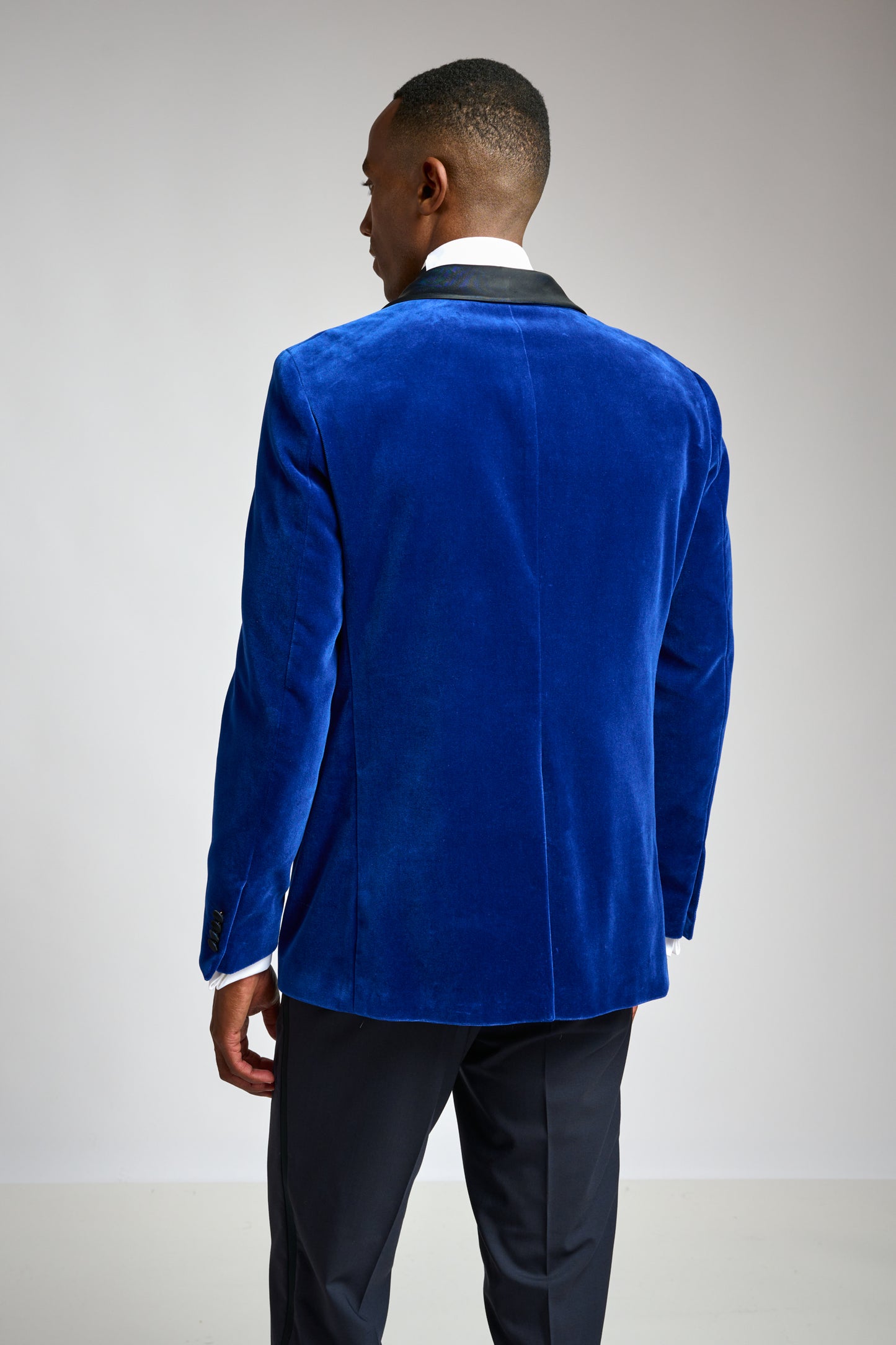 Medium Blue Cotton Kenton Tuxedo Velvets