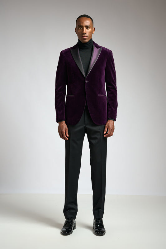 Purple Velvet Kenton Tuxedo - View 1