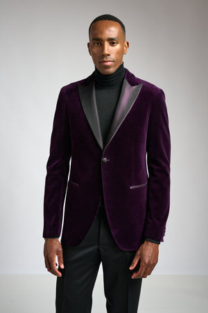 Purple Velvet Kenton Tuxedo - View 2
