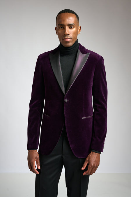 Purple Velvet Kenton Tuxedo - View 2