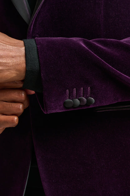Purple Velvet Kenton Tuxedo - View 4