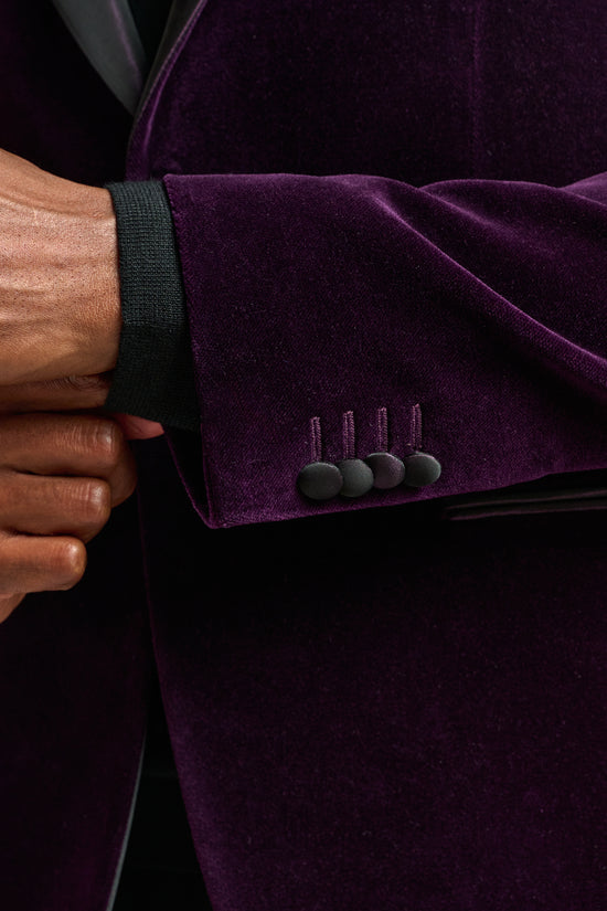 Purple Velvet Kenton Tuxedo - View 4