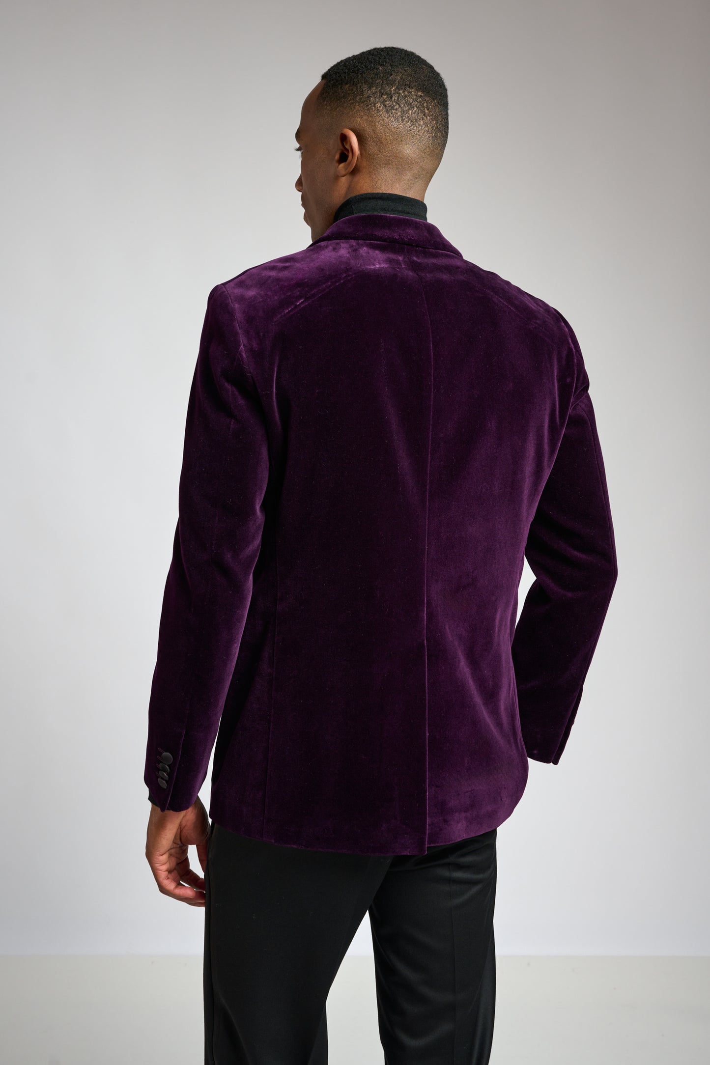 Veste de smoking Kenton violet en velour palatine Festival