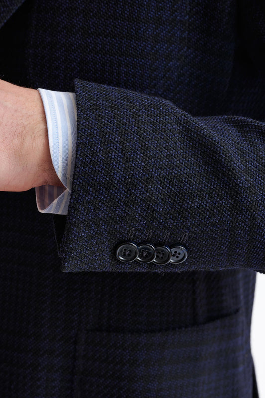 Black Wool Kenton Jacket Amalfi Trend - View Four