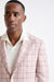 Check Pink Cotton & Linen Kenton Jacket Amalfi Trend - View Three