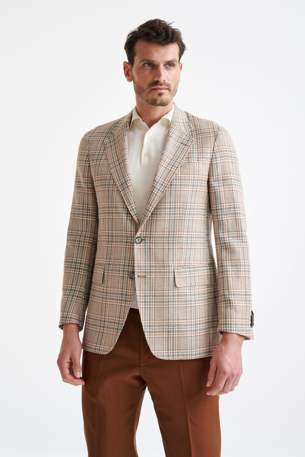 Veste Kensington En Coton Et Soie Gris Crème Amalfi Trend