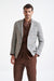 Check Light Grey Wool & Linen Kenton Jacket Amalfi Trend - View One
