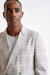 Check Beige Super 130's Wool Kenton Jacket Mosaic - View Three