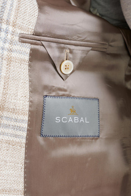 Beige Grey Cream Cotton & Linen Soho Jacket Amalfi Trend - View Seven