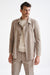 Sand Wool & Cotton Chelsea Shirt Jacket Lifestyle - View One