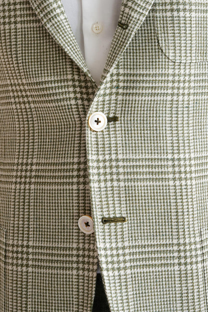 Forest Green Wool & Linen Kenton Jacket Amalfi Trend - View Four