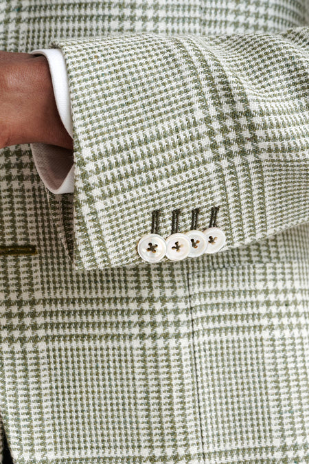 Forest Green Wool & Linen Kenton Jacket Amalfi Trend - View Five