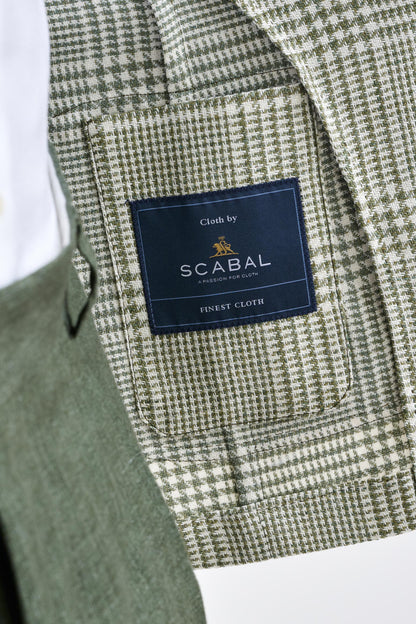 Forest Green Wool & Linen Kenton Jacket Amalfi Trend - View Six