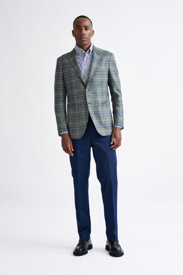 Green Wool & Silk Kenton Jacket Amalfi Trend