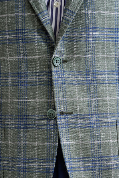 Green Wool & Silk Kenton Jacket Amalfi Trend - View Four