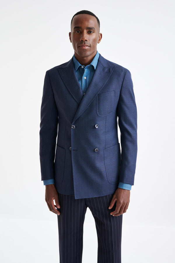 Blue 100% Wool Kenton Jacket Rhapsody