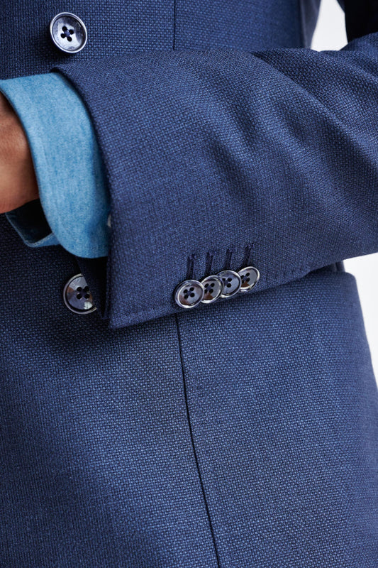 Blue 100% Wool Kenton Jacket Rhapsody - View Four